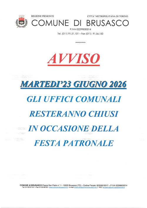 Chiusura Uffici Comunali