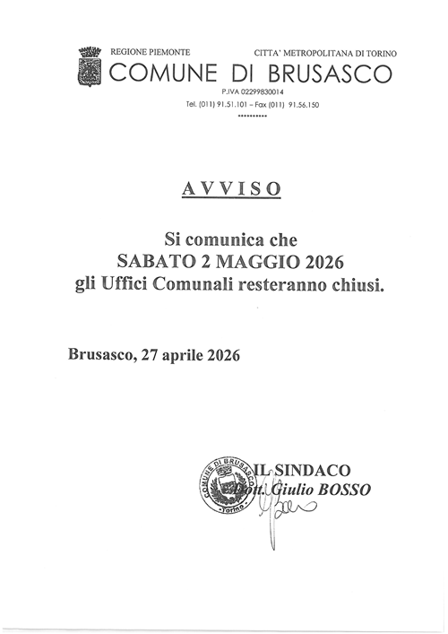 Chiusura uffici comunali