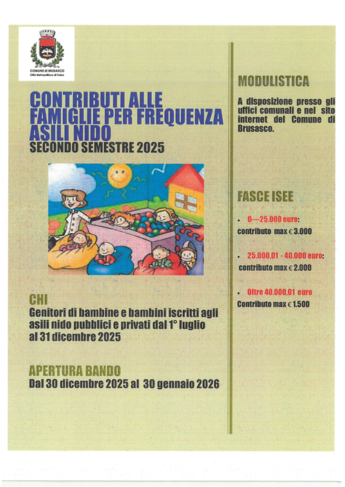 Contributo alle famiglie per la frequenza agli asili nido